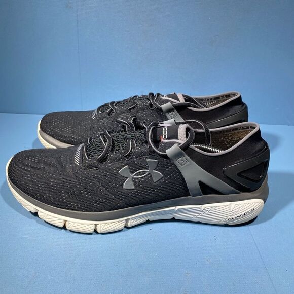 Under Armour Mens Size 11,5UA Speedform Fortis Vent Run Shoes 1270235 Blk/Gray - Picture 4 of 8